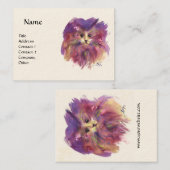 LILA KÜCHE, KITTKÜCHENPORTRAIT, Weißcreme Visitenkarte (Vorne/Hinten)