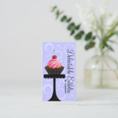 Lila Kuchen-Bäckerei Visitenkarte (Stehend Vorderseite)