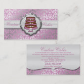 Lila Kuchen-Couture-schillernde Visitenkarte (Vorne/Hinten)