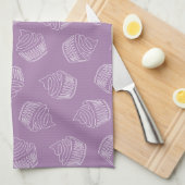 Lila Kuchen Geschirrtuch (Viertel Falte)