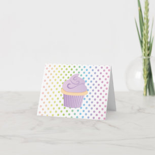 Lila Kuchen Karte