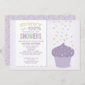 Lila Kuchenkuchen - Einladung (Vorne/Hinten)