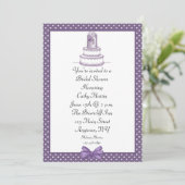 Lila Kuchensteine Einladung (Stehend Vorderseite)