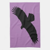 Lila Küchentuch mit fliegendem Adler - Farbe (Vertikal)
