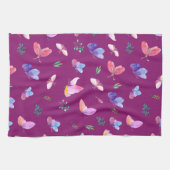 Lila Küchentuch mit Schmetterlingen (Horizontal)
