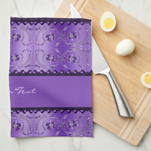 Lila Küchentücher (Viertel Falte)