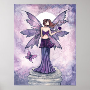 Lila Kugel Fee Fantasie Poster