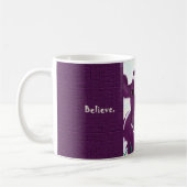 Lila Kuh Flug-Tasse absolut vielleicht erwägend Kaffeetasse (Links)