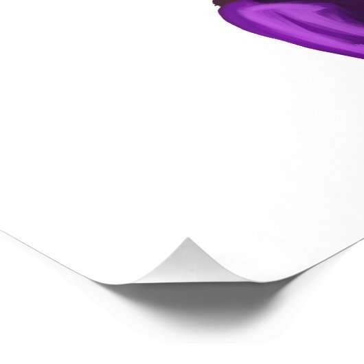 Lila Kuh Fotodruck (Ecke)