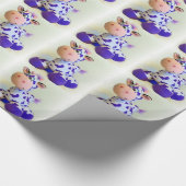 Lila Kuh Geschenkpapier (Ecke)
