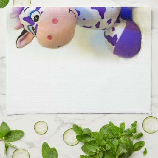 Lila Kuh Handtuch (Gefaltet)