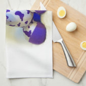 Lila Kuh Handtuch (Viertel Falte)