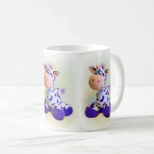 Lila Kuh Kaffeetasse (VorderseiteRechts)