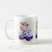 Lila Kuh Kaffeetasse (Links)