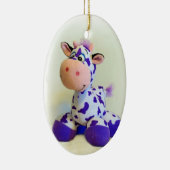 Lila Kuh-Keramik Keramik Ornament (Rechts)