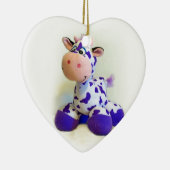 Lila Kuh Keramik Ornament (Rechts)
