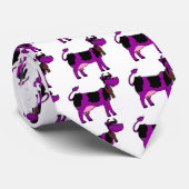 Lila Kuh Krawatte (Gerollt)