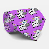 Lila Kuh-Krawatte Krawatte (Gerollt)