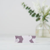 Lila Kuh Mini Visitenkarte (Stehend Vorderseite)