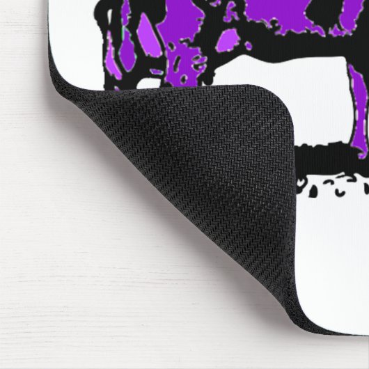lila Kuh Mousepad (Ecke)