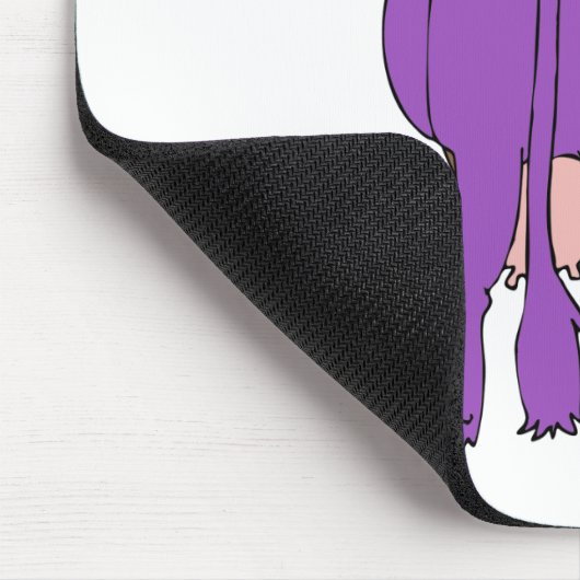 Lila Kuh Mousepad (Ecke)