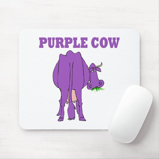 Lila Kuh Mousepad (Mit Mouse)