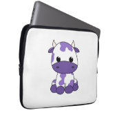 Lila Kuh Oversifizierter T - Shirt_1 Laptopschutzhülle (Vorne Rechts)