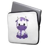 Lila Kuh Oversifizierter T - Shirt_1 Laptopschutzhülle (Vorderseite Links)