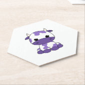 Lila Kuh Oversifizierter T - Shirt_1 Untersetzer (angewinkelt)