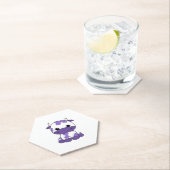 Lila Kuh Oversifizierter T - Shirt_1 Untersetzer (Vor Ort)