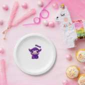 Lila Kuh Oversifizierter T - Shirt Pappteller (Party)