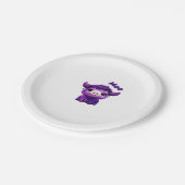 Lila Kuh Oversifizierter T - Shirt Pappteller (Schrägansicht)