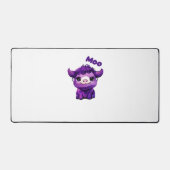 Lila Kuh Oversifizierter T - Shirt Schreibtischunterlage (Vorderseite)