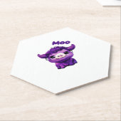 Lila Kuh Oversifizierter T - Shirt Untersetzer (angewinkelt)