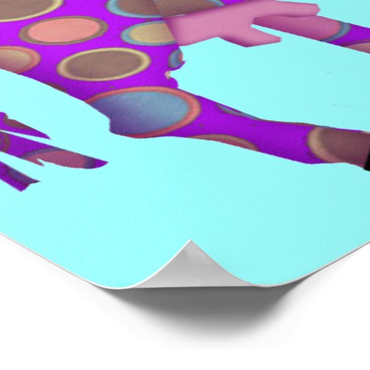 Lila Kuh Poster (Ecke)