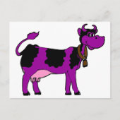 Lila Kuh Postkarte (Vorderseite)