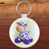 Lila Kuh Schlüsselanhänger (Vorderseite)