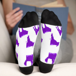 Lila-Kuh-Socken Socken