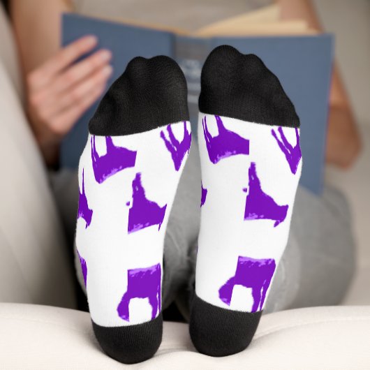 Lila-Kuh-Socken Socken (Unterseite)