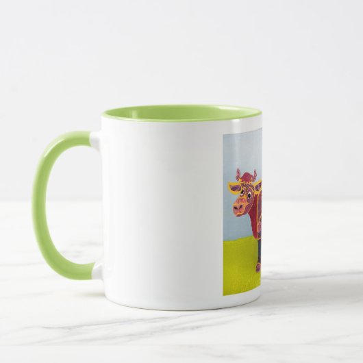 Lila Kuh Tasse (Links)
