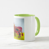Lila Kuh Tasse (VorderseiteRechts)