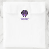 Lila Kuhaufkleber Runder Aufkleber (Tasche)
