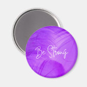 Lila Kühlschrankmagnet (Vorderseite/Rückseite)