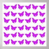 Lila, kühne Schmetterlinge Poster (Vorne)