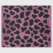 Lila Kuhstruktur des Glitzer Geschenkpapier (Flach)