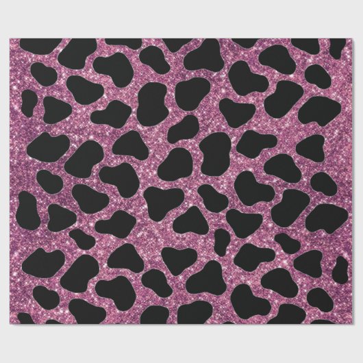 Lila Kuhstruktur des Glitzer Geschenkpapier (Flach)