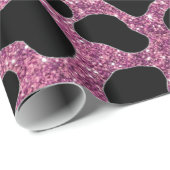 Lila Kuhstruktur des Glitzer Geschenkpapier (Rolleneckpunkt)