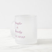 Lila kundengerechte Mutter der mattierten Tasse (Vorderseite Links)