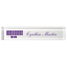 Lila kundenspezifisches Namensschild des Namensplakette