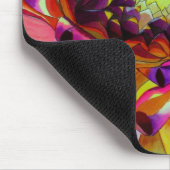 Lila Kunst abstrakt Dahlia Mousepad (Ecke)